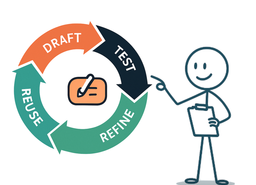 Circular diagram showing the Prompt Audit Sequence process.